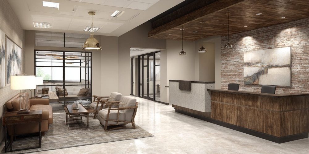 Modern doctor office buildout with stylish interior design
